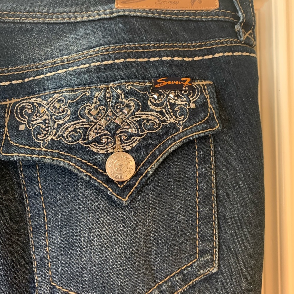 NWT Seven 7 denim slim boot distressed jean sz16